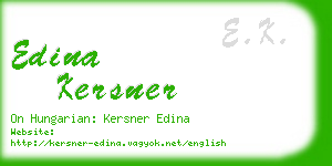 edina kersner business card